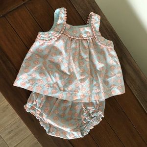 Baby Gap Seashell Blouse and Bloomer Set